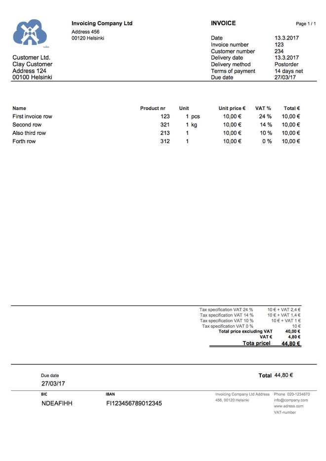 excel invoicing system template