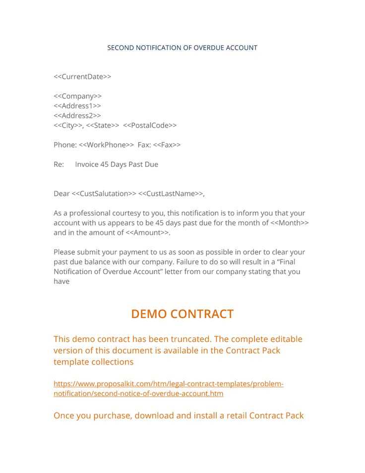 past due invoice template letter