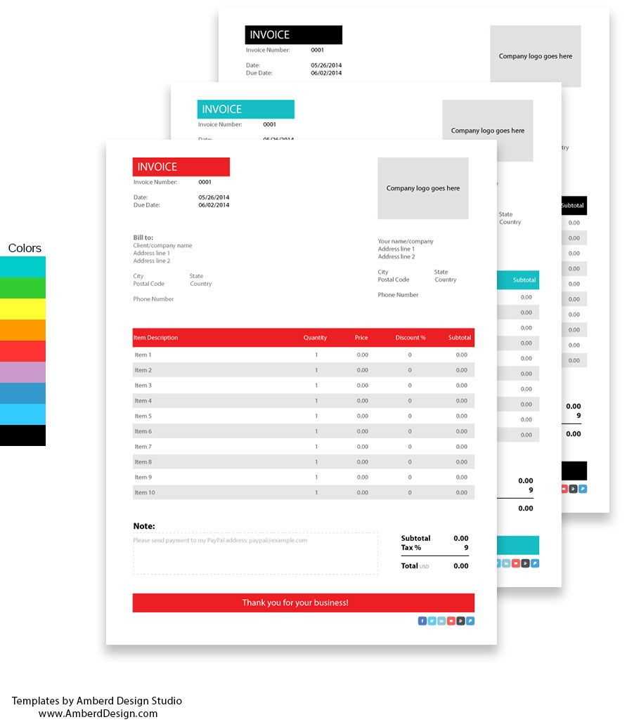 illustration invoice template