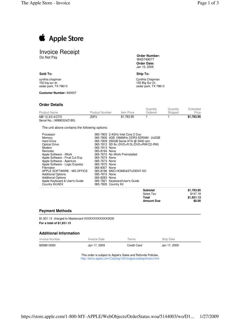 invoice template pdf mac