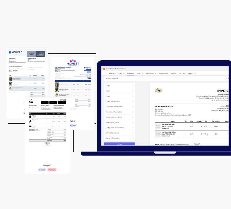 shopify edit invoice template