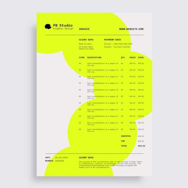 freelance creative invoice template