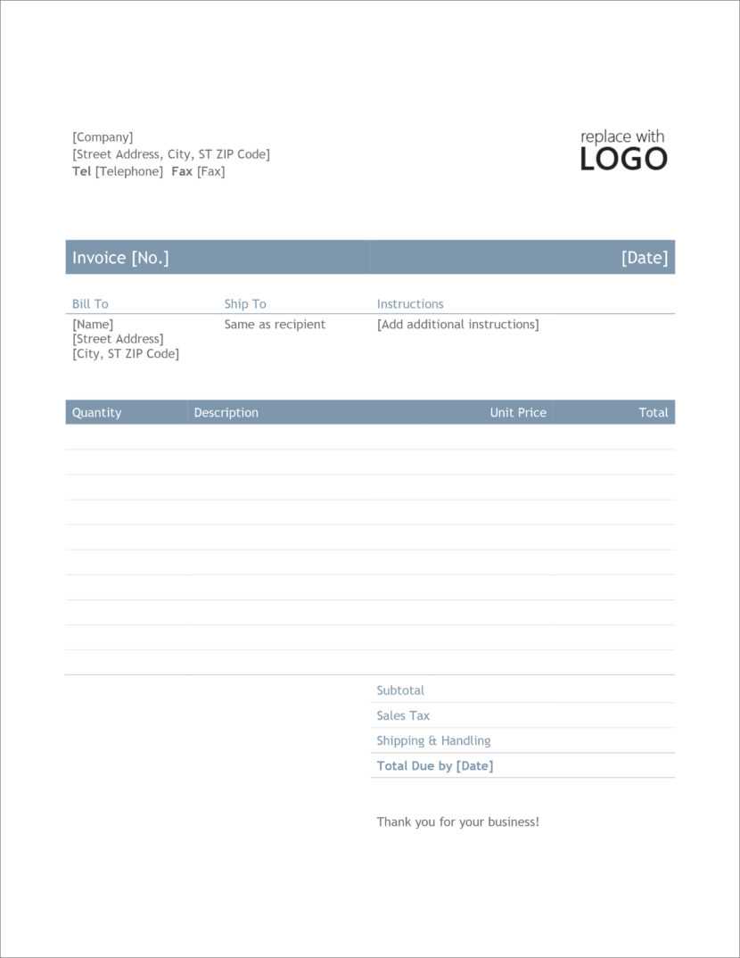 ebay invoice template word