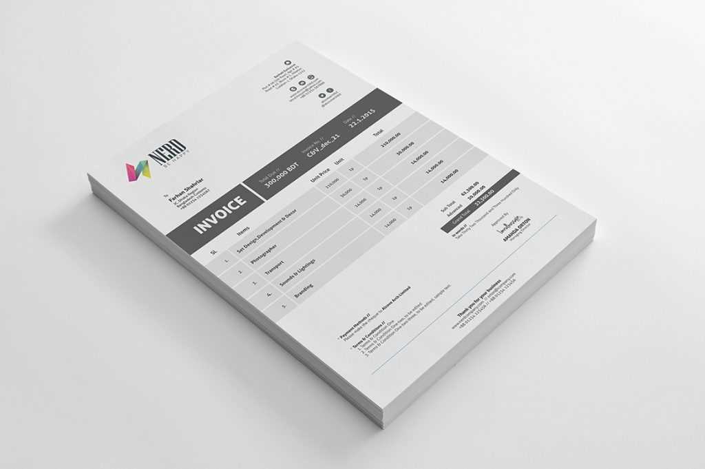 adobe illustrator invoice template free