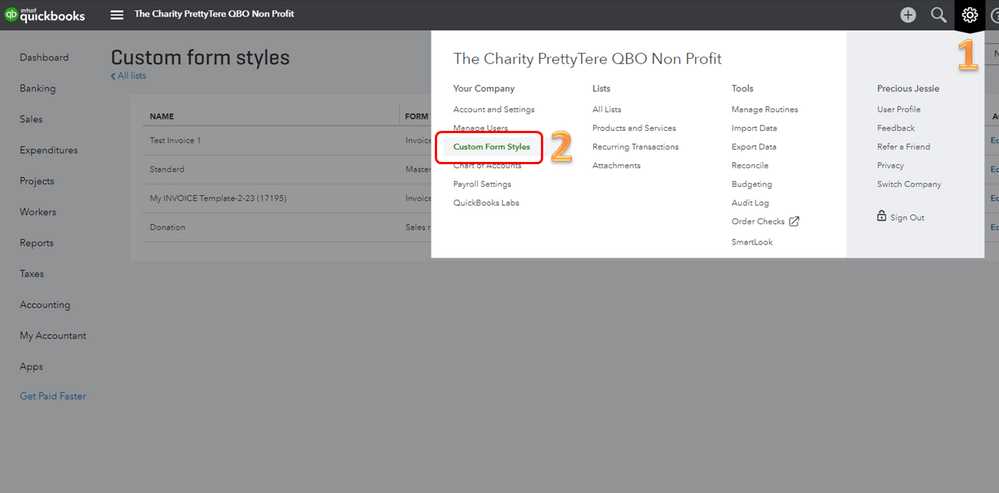 how to customize invoice template in quickbooks