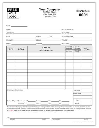 blank cleaning invoice template