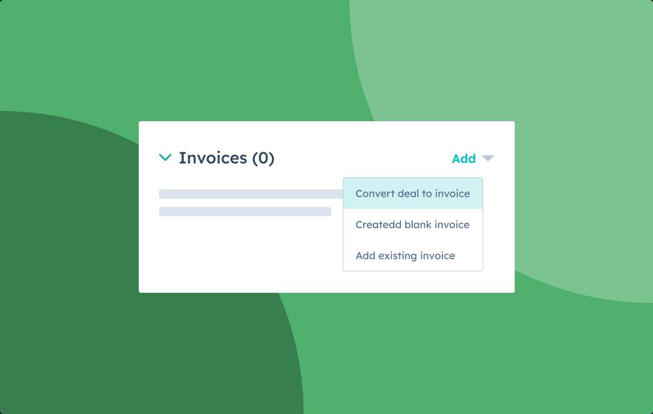 hubspot invoice template generator