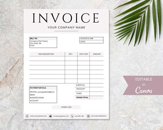 invoice digital template