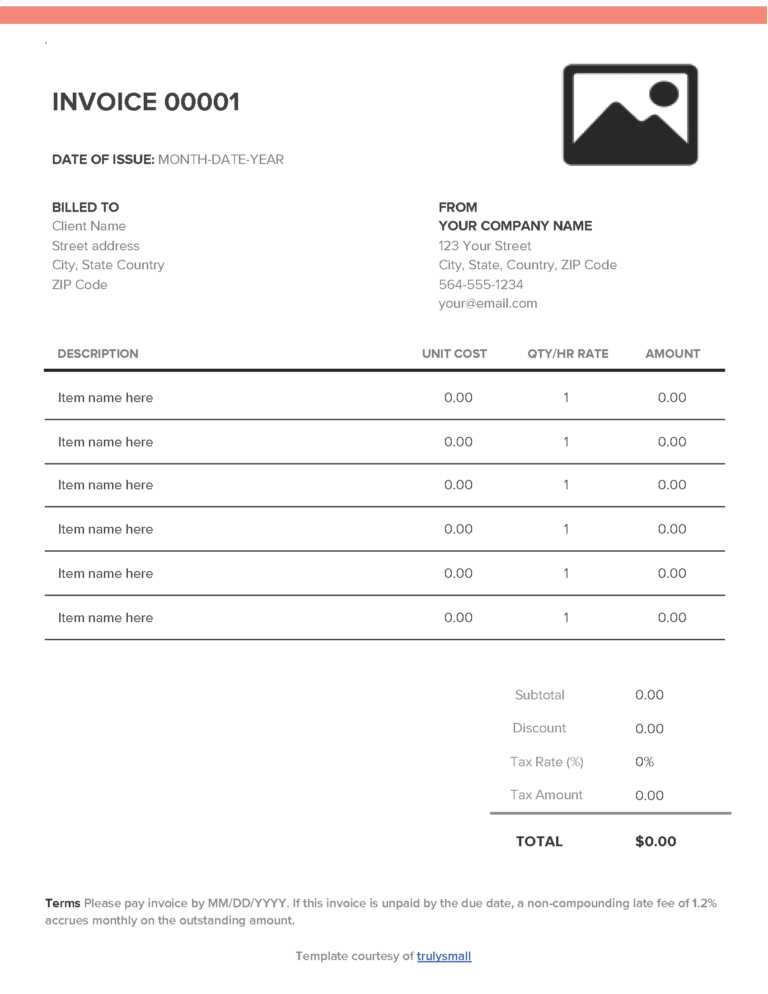 invoice template for freelance writers