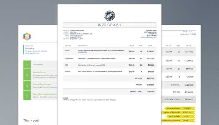 simple html invoice template free