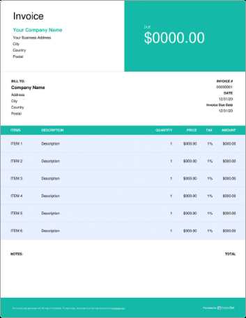 downloadable invoice template