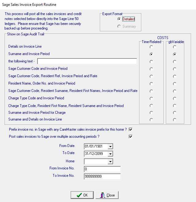 invoice template sage 50