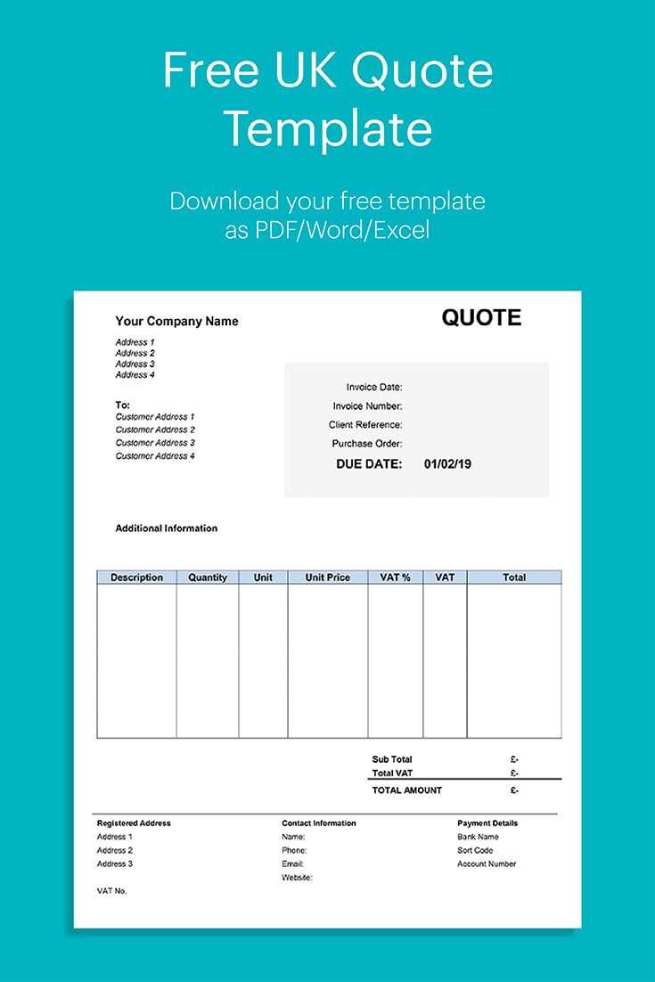 free word invoice template uk