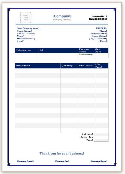 cleaning invoice template