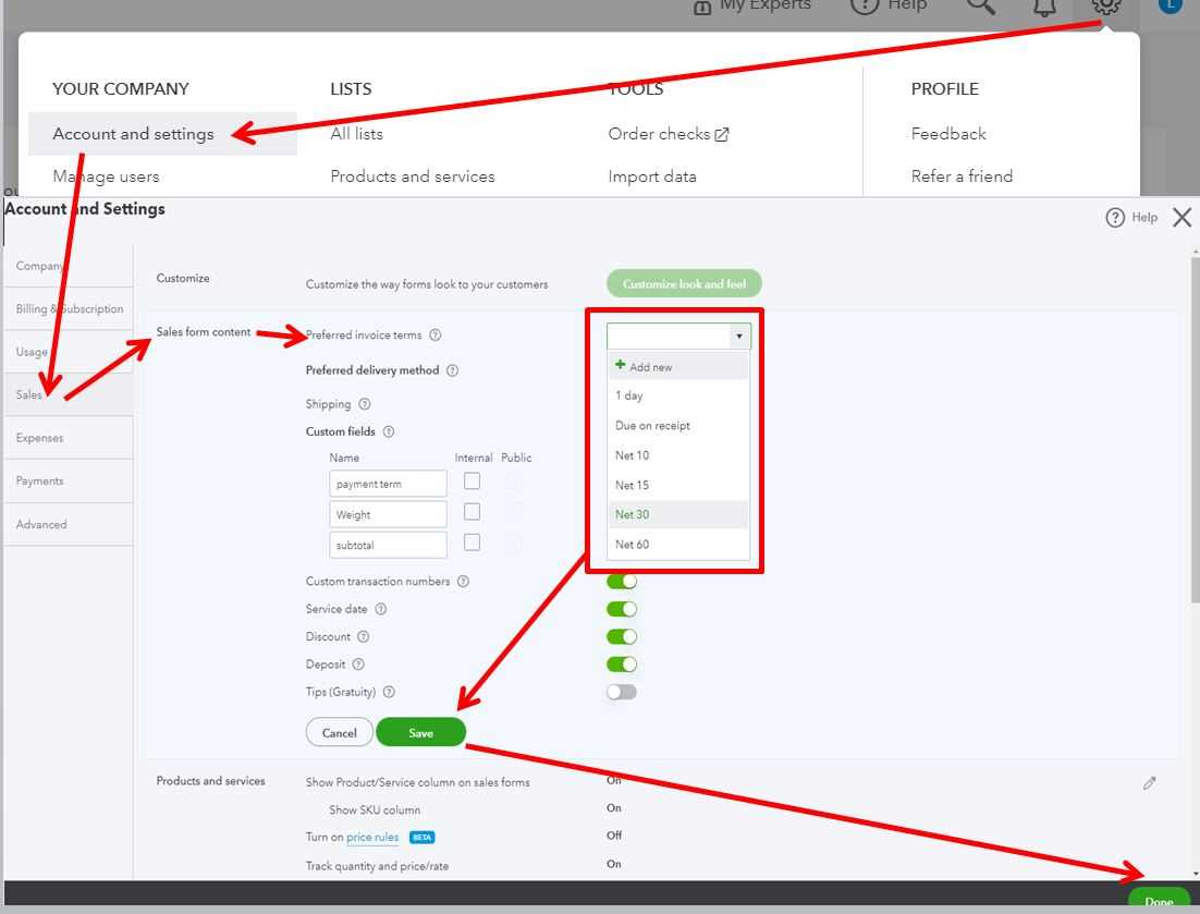how do i change the default invoice template in quickbooks
