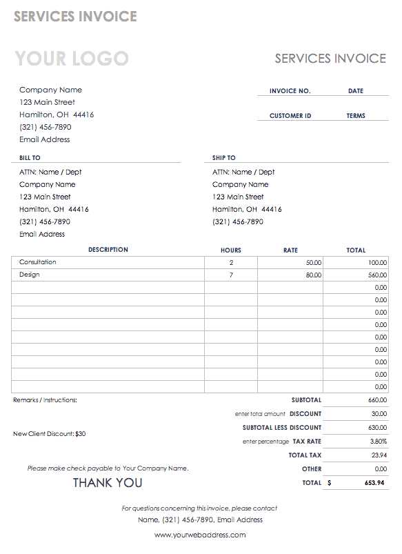 excel 2007 invoice template free download