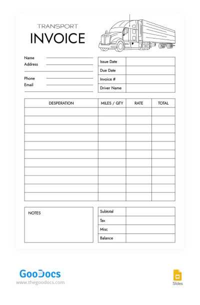 invoice template with balance due