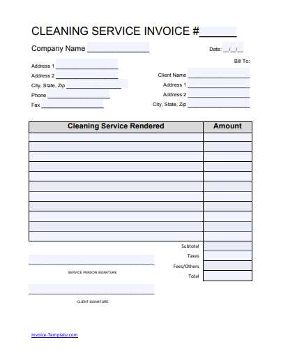 professional service invoice template