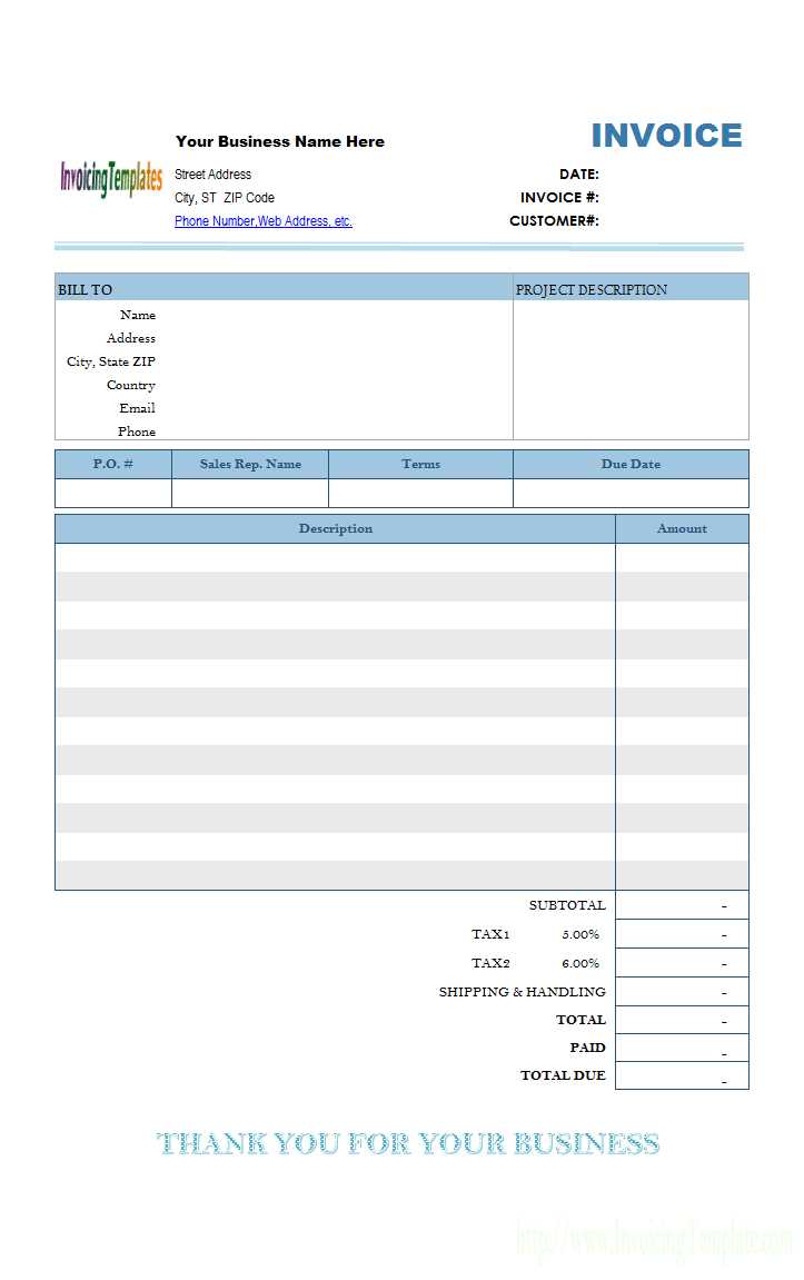 basic invoice template for mac