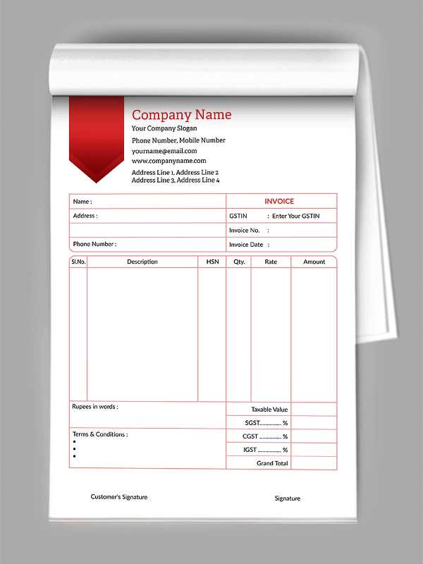 tailoring invoice template