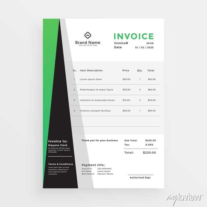 latex invoice template
