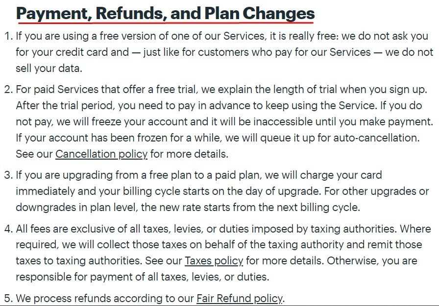 invoice terms and conditions template