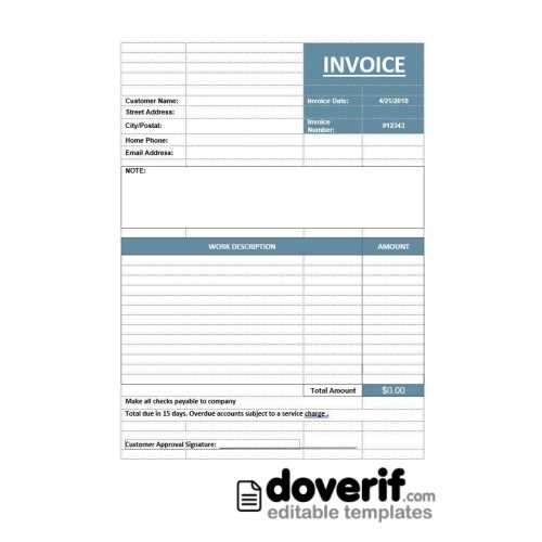 service invoice template