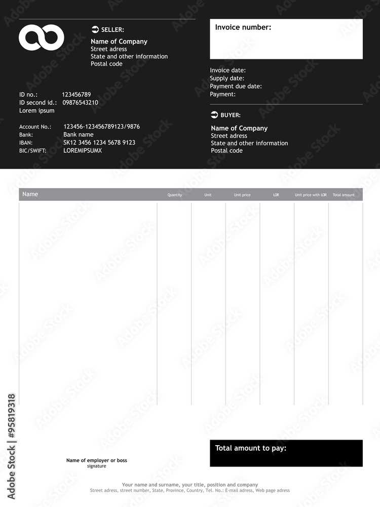 adobe pdf invoice template