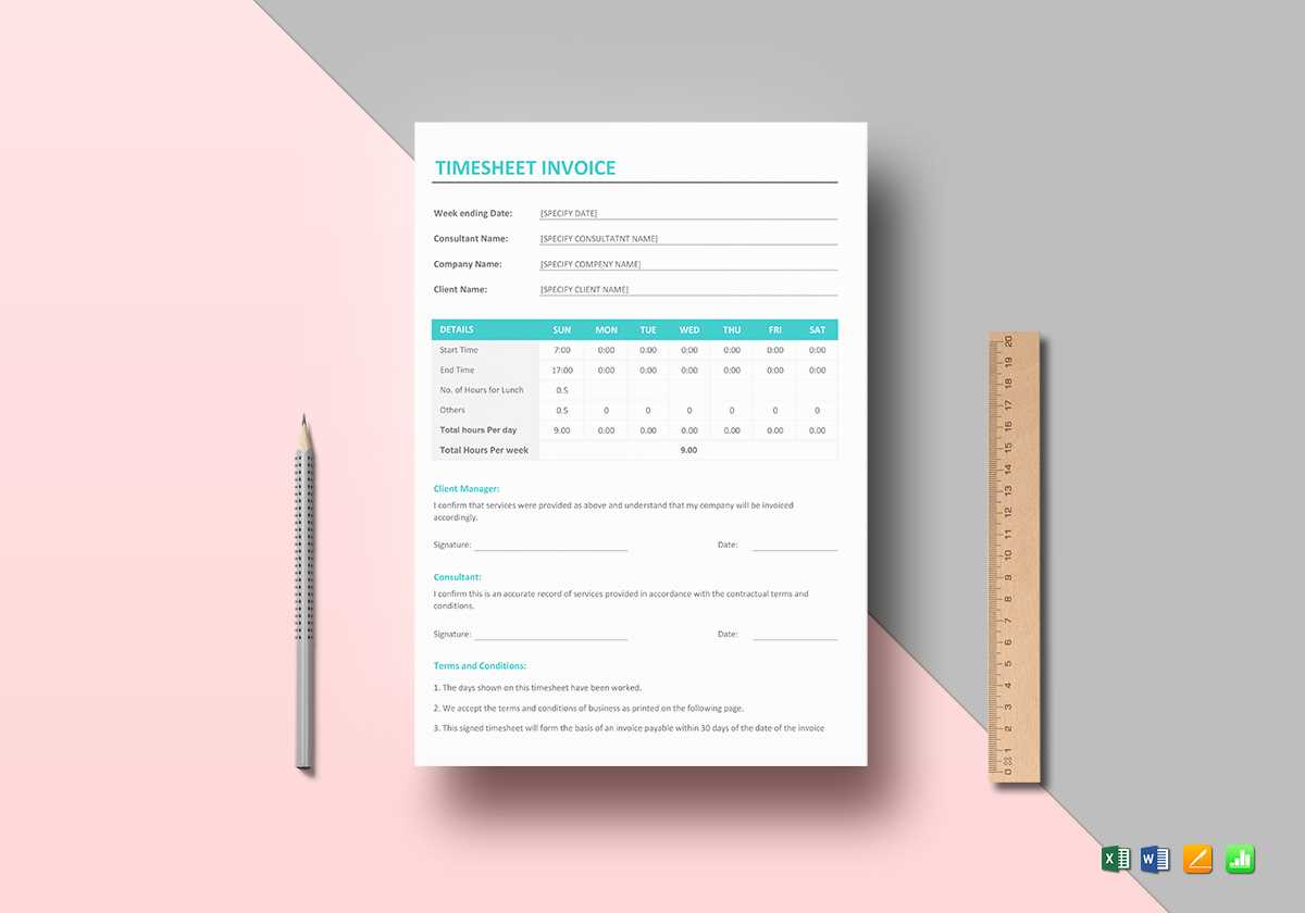 free timesheet invoice template