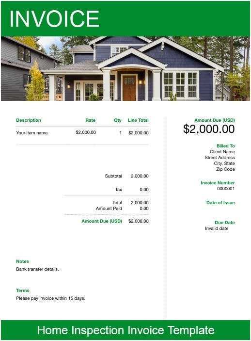 invoice home template