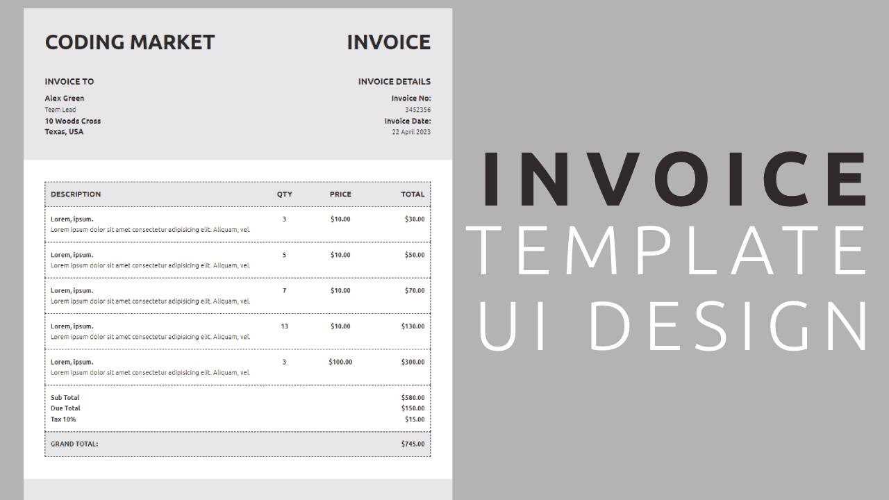 css invoice template free