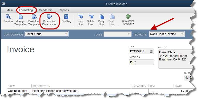 where are quickbooks invoice templates stored
