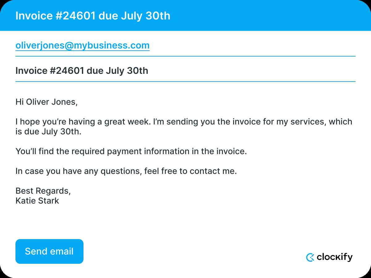 past due invoices email template