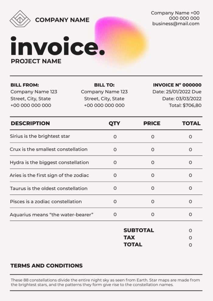 free business invoice template