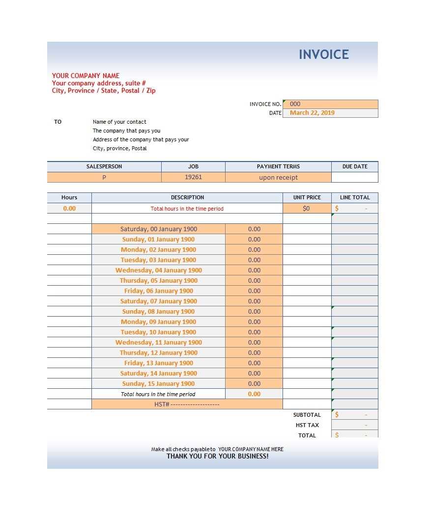 service invoice template free word