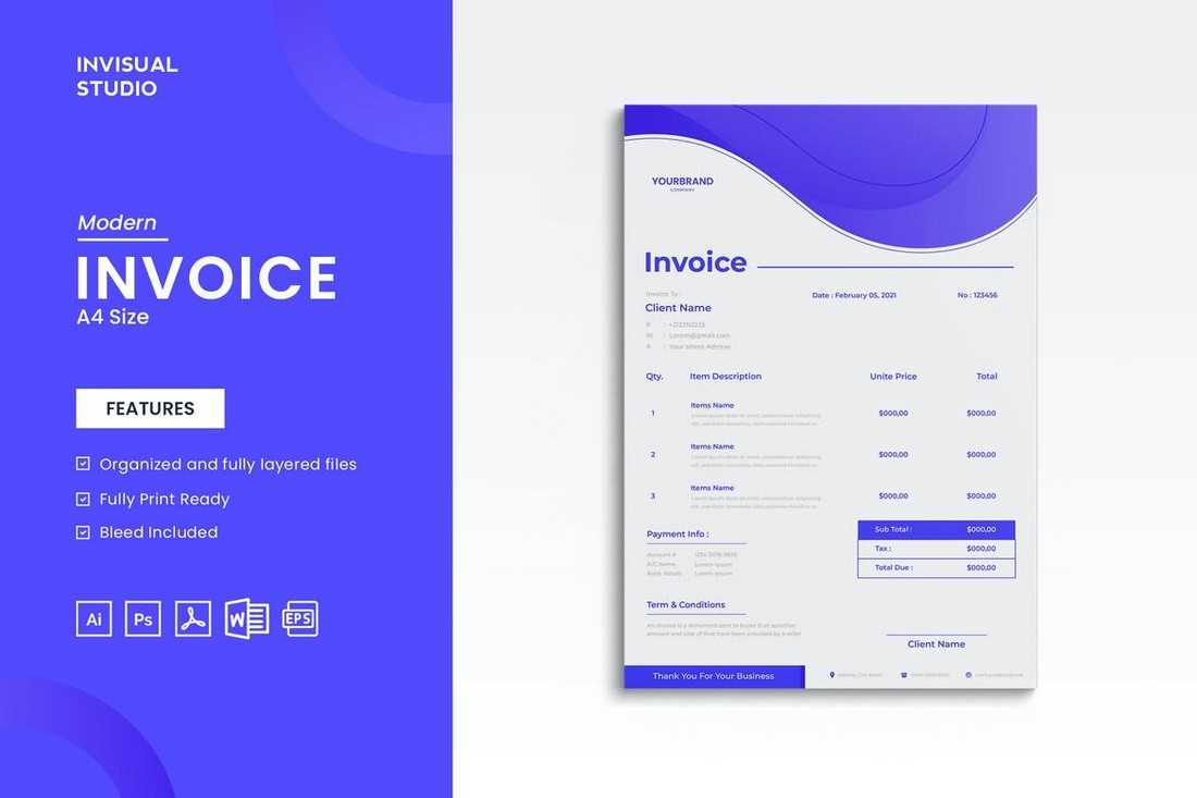 company invoice template word