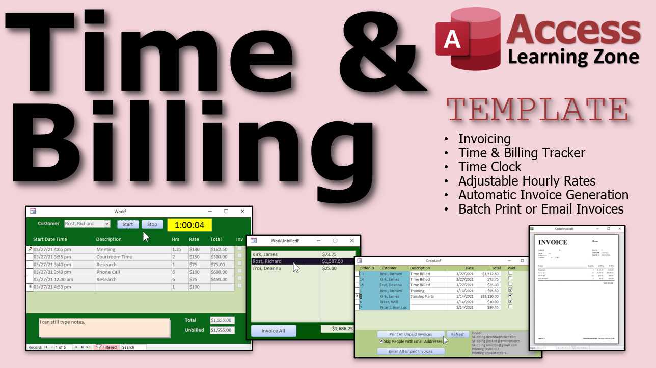 microsoft access invoice template