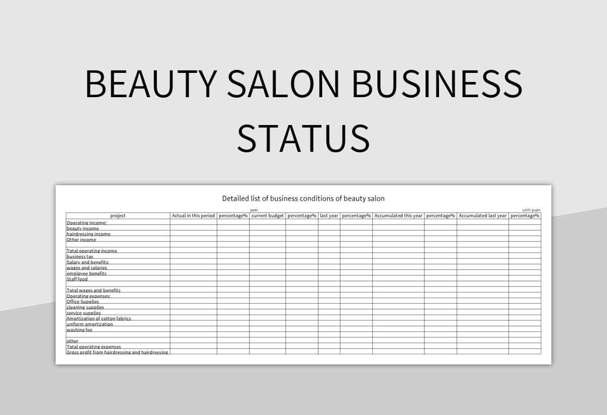 hairdressing invoice template