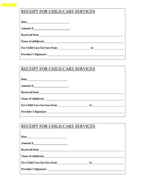 child care invoice template free