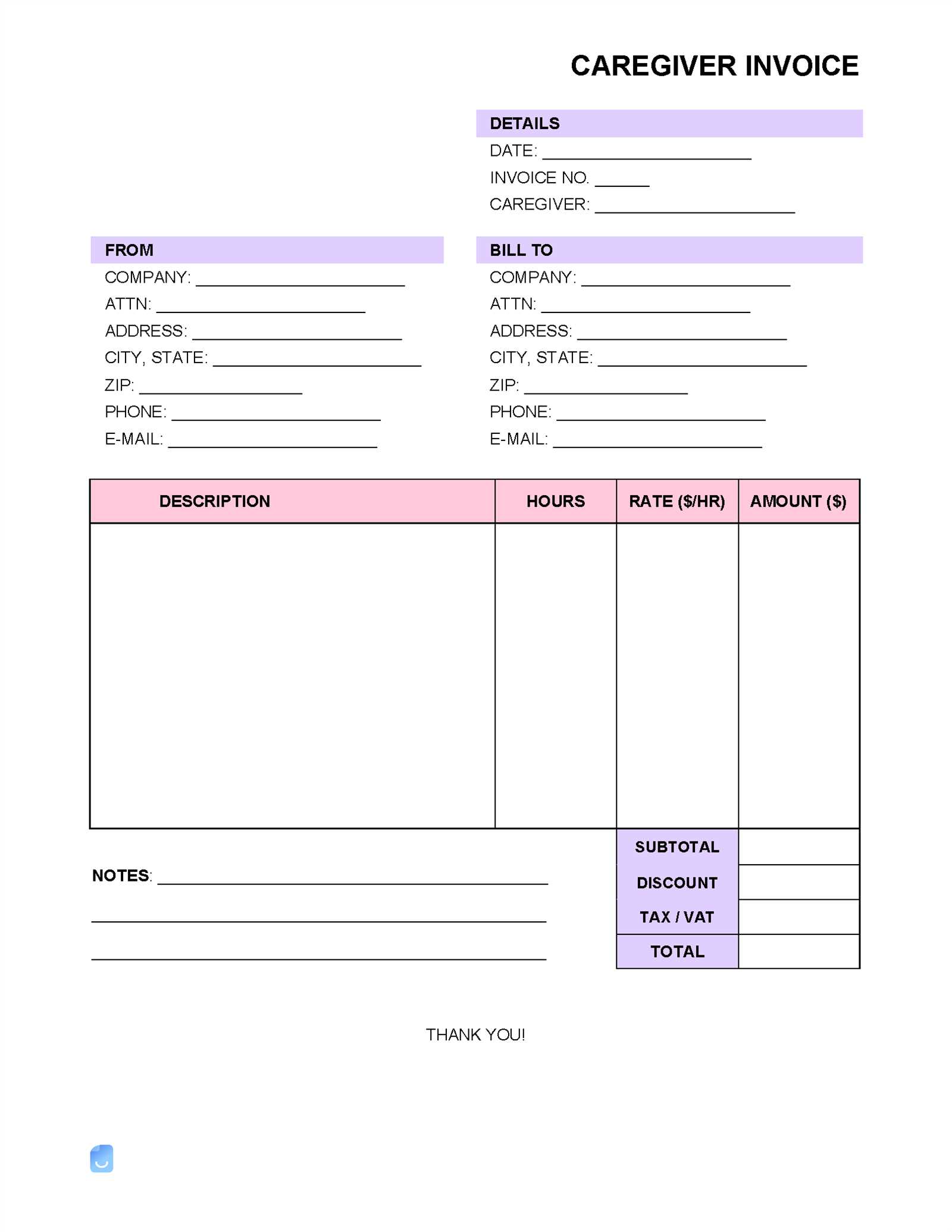 medical invoice template pdf