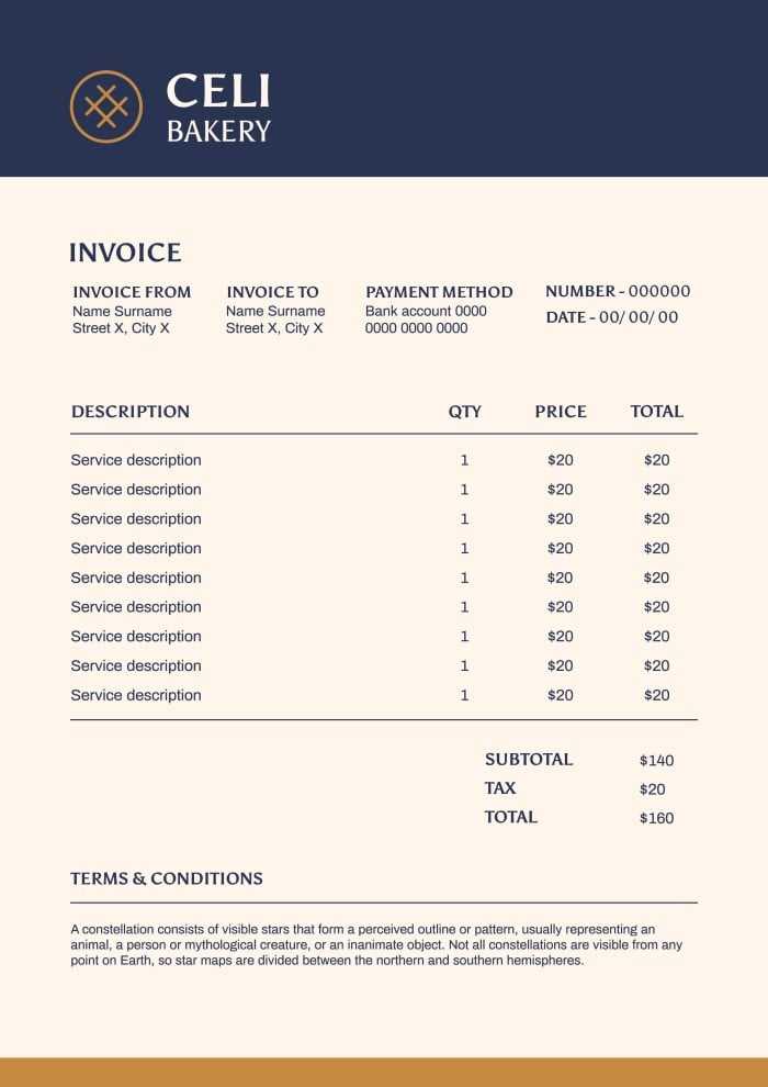 homemade invoice template