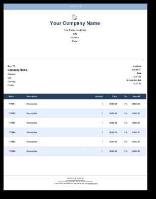 housekeeping invoice template