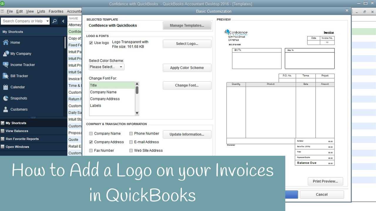 how to create an invoice template in quickbooks desktop