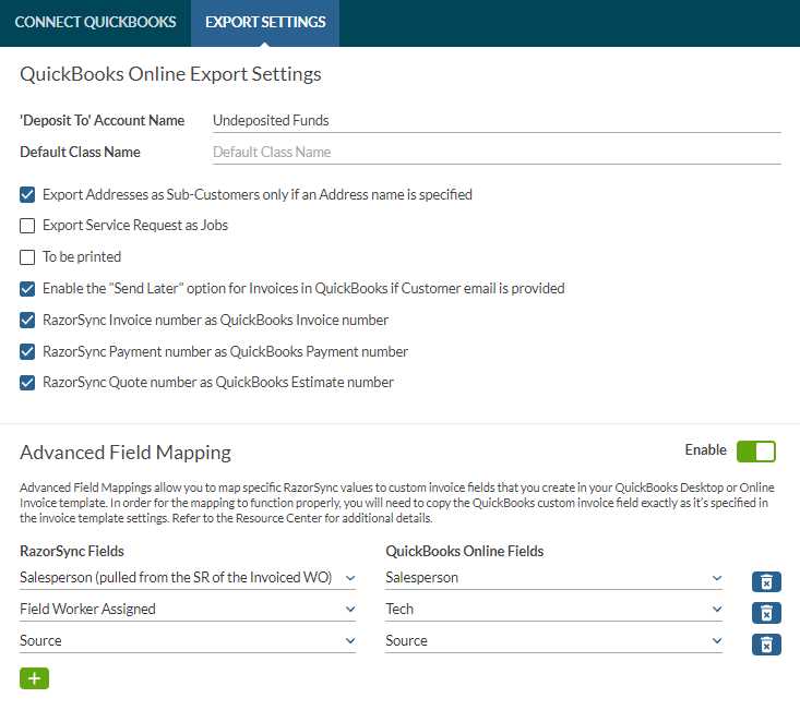 how to set a default invoice template in quickbooks