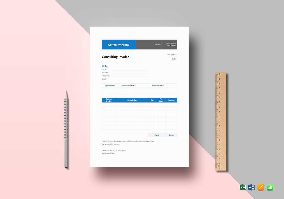 invoice template consulting