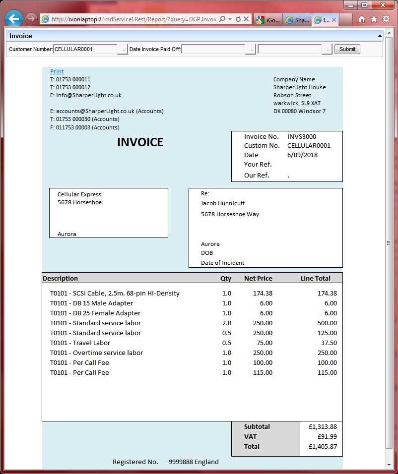 html print invoice template