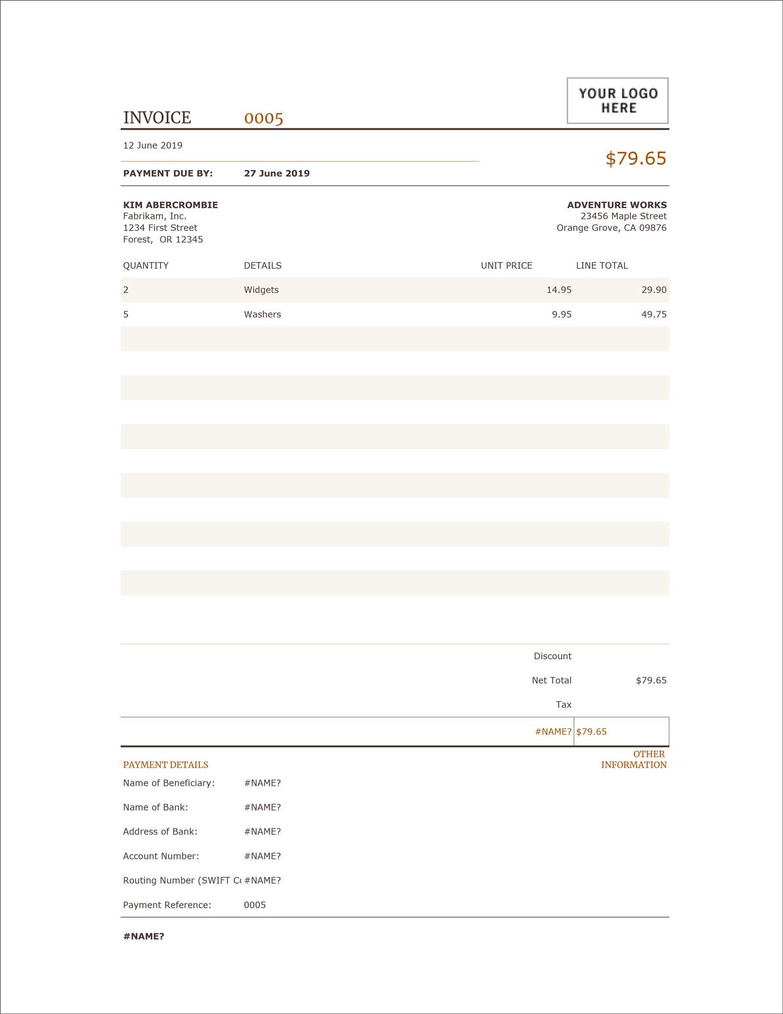 free invoices templates