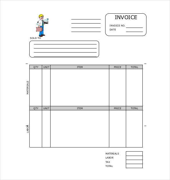 free contractor invoice template pdf