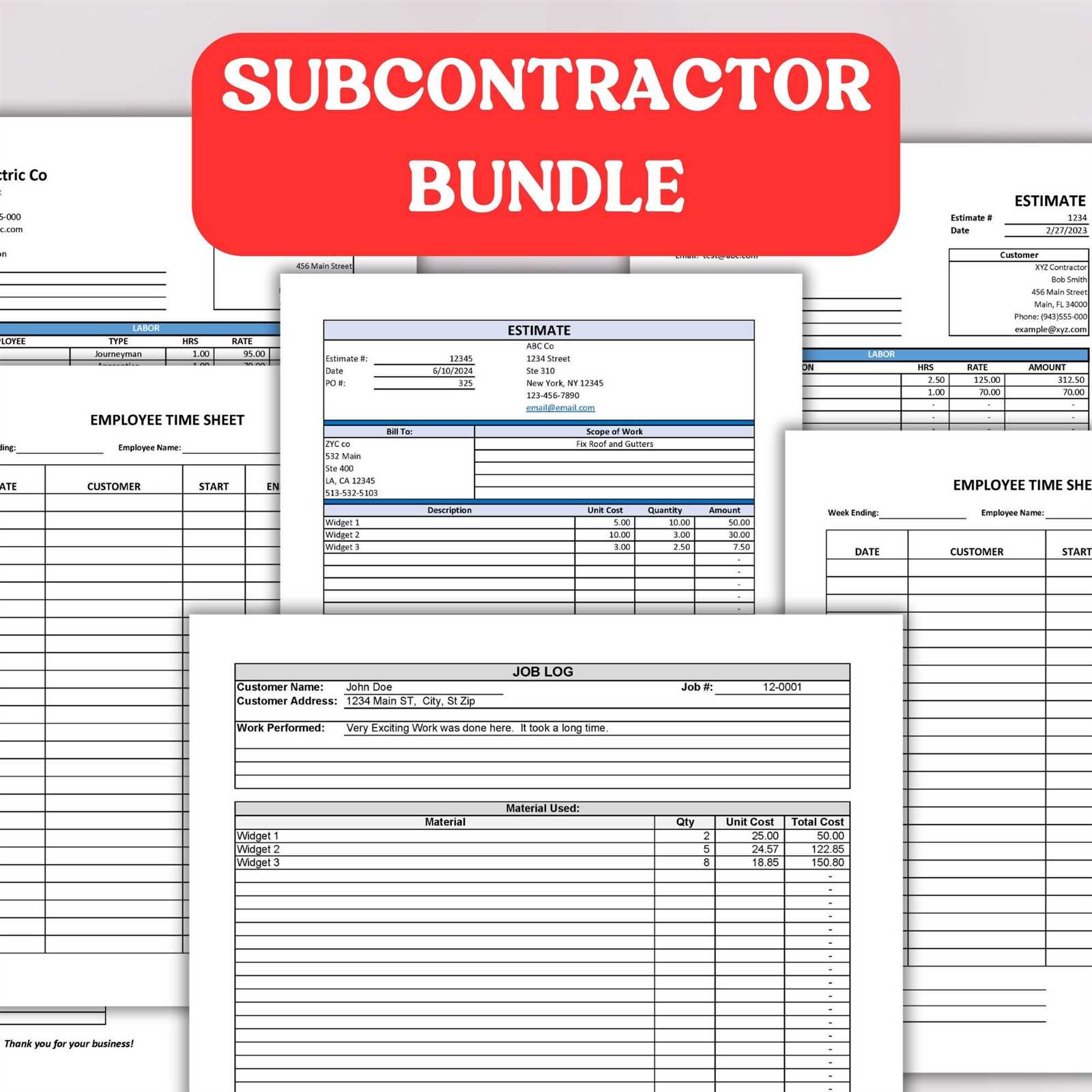 flooring installation invoice template