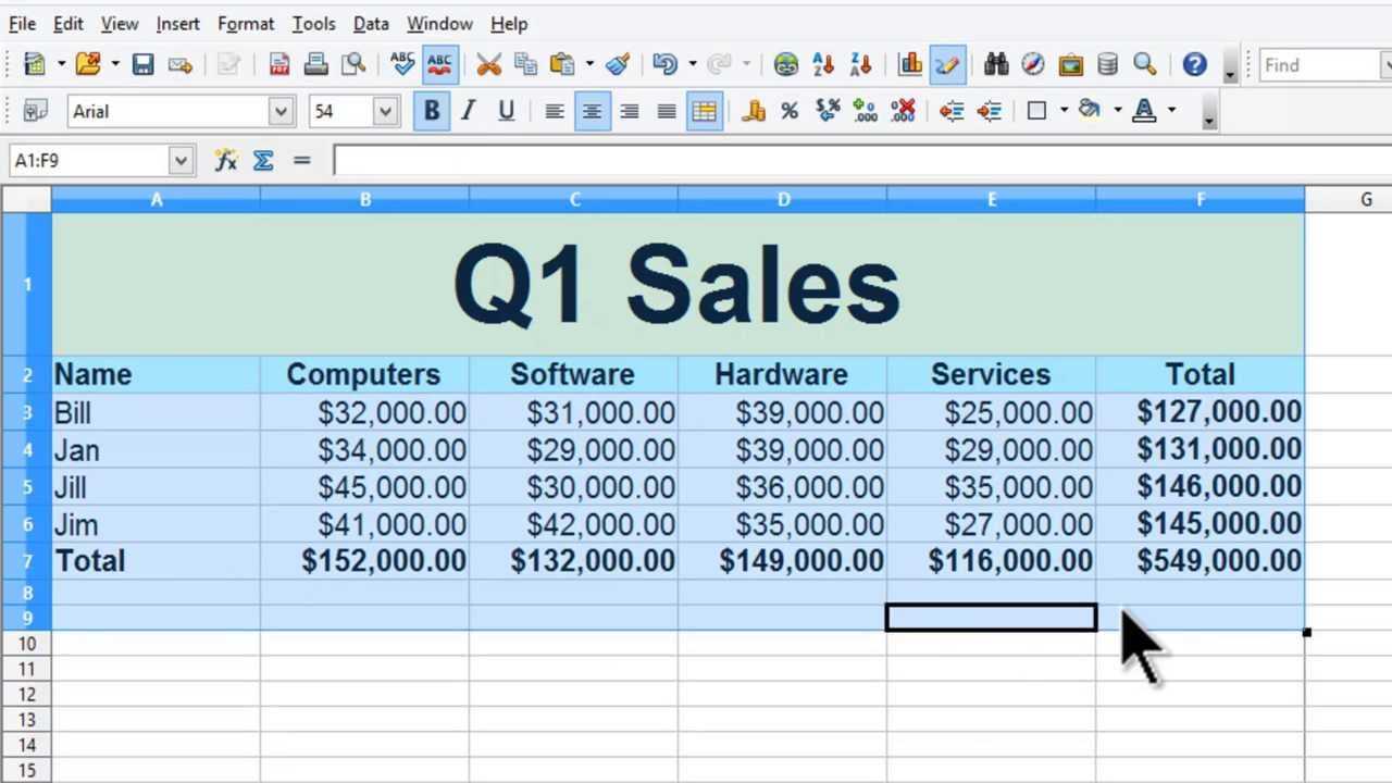 basic invoice template open office